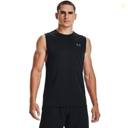 Under Armour Men's Velocity Muscle Tank Top, (001) Black / / Pitch Gray, Small