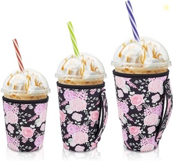 Iced Coffee Sleeve Insulator Sleeves for Cold Drinks Beverages, 3 Pack 