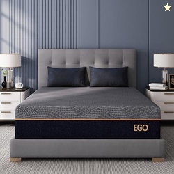 EGOHOME 12 INCH KING MEMORY FOAM MATTRESS FOR BACK PAIN, COOLING COPPER GEL BED IN A BOX, FOAM MADE IN USA, CERTIPUR-US CERTIFIED, THERAPEUTIC MEDIUM FIRM, 76X80X12 BLACK