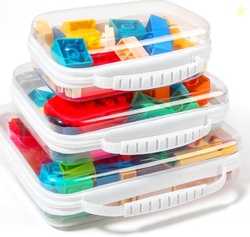 3 Pack Clear Hard Shell Zipper Case Pouches