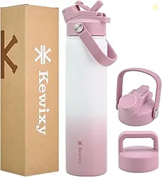 Insulated Water Bottle, 2-in-1 Lid