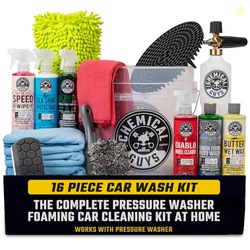 Chemical Guys 16-Piece Arsenal Builder Car Wash Kit with Foam Cannon, Bucket, and 6 x 16 oz Care Chemicals - Car Detailing Kit Works with Pressure Washers, Trucks, SUVs, Motorcycles, and More
