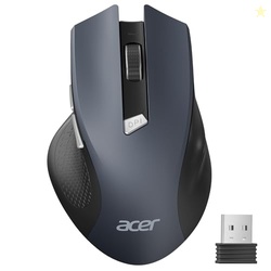 acer Wireless Mouse for Laptop, 2.4GHz Computer Mouse 3 Adjustable DPI Office Cordless USB Mice with USBA Receiver, 6 Buttons, 1600 DPI, Medium to Large Sized Hands Compatible with PC, Laptop, Desktop