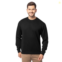 Fruit of the Loom Men's Eversoft Fleece Sweatshirts & Hoodies, Sweatshirt-Black, Medium