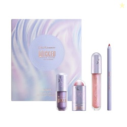 r.e.m. beauty by Ariana Grande Wicked: For Good | Glinda Makeup Set | Waterpoof Eye Shadow, All Over Glow Stick, Creamy Lip Liner, Glossy Lip Balm | 4 Full Size Products