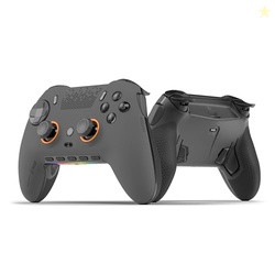 SCUF ENVISION PRO Wireless V1 (2023) PC Gaming Controller - Five Remappable G-Keys - Remappable Back Paddles - Instant Triggers - iCUE Compatible - Steel Grey