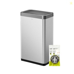 EKO MIRAGE X 80 LITER / 21.1 GALLONS MOTION SENSOR TRASH CAN, AUTOMATIC LARGE KITCHEN TRASH CAN TOUCHLESS, STAINLESS STEEL
