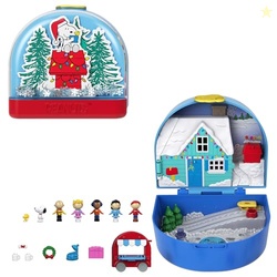 Polly Pocket x Peanuts Collector Compact, Micro Dolls and Playset, 7 Themed Accessories, 4 Iconic Locations, Snoopy & Woodstock