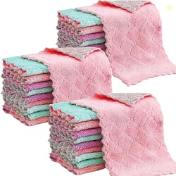 Reusable Microfiber Kitchen Cleaning Cloths  24 Packs