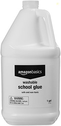 Amazon Basics All Purpose Washable School Craft Liquid Glue for Making Slime, White, Single Pack, 1 Gallon