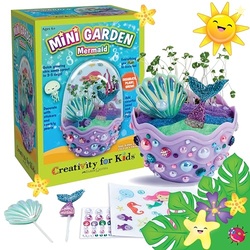 Creativity for Kids Mini Garden: Mermaid Terrarium Kit - Mermaid Gifts for Girls, Crafts and Toys, Holiday Stocking Stuffers for Kids (Ages 6+)