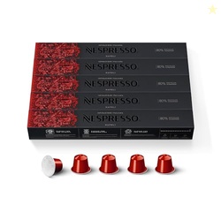 NESPRESSO CAPSULES ORIGINAL LINE, ISPIRAZIONE NAPOLI, DARK ROAST COFFEE PODS, 50-COUNT ESPRESSO COFFEE PODS,