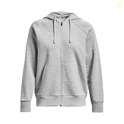 Under Armour womens Rival Fleece Full Zip Hoodie, (012) Mod Gray Light Heather / / White, Medium