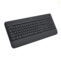 LOGITECH SIGNATURE K650 COMFORT FULL-SIZE WIRELESS KEYBOARD WITH WRIST REST, BLE BLUETOOTH OR LOGI BOLT USB RECEIVER, DEEP-CUSHIONED KEYS, NUMPAD, COMPATIBLE WITH MOST OS/PC/WINDOW/MAC - GRAPHITE
