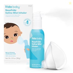 Frida Baby NoseFrida Saline Mist Nasal Inhaler, Decongestant Spray for Congestion & Allergy Relief for Babies + Kids, Nasal Saline Spray, Soothes Stuffy Nose & Sore Throat, Includes Mask