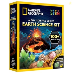 NATIONAL GEOGRAPHIC EARTH SCIENCE KIT  100+ SCIENCE EXPERIMENTS & ACTIVITIES FOR KIDS, CRYSTAL GROWING, VOLCANO SCIENCE KIT, ROCK COLLECTION, STEM PROJECT TOY FOR BOYS & GIRLS (AMAZON EXCLUSIVE)