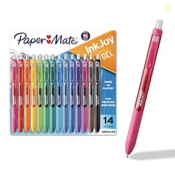 Paper Mate Colorful Gel Pens - InkJoy Gel Pens Assorted Medium Point (0.7). Perfect for Vibrant Colored Writing and Sketching with Paper Mate InkJoy 14 Count