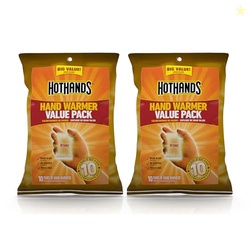 HotHands HH20PRPK16 Hand Warmers - Long Lasting Natural Odorless Air Activated Warmers - Up To 10 Hours Of Heat - 20 Pair Value Pack
