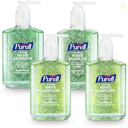 PURELL ADVANCED HAND SANITIZER SOOTHING GEL, FRESH SCENT, 8 FL OZ PUMP BOTTLE (PACK OF 4), 9674-06-ECDECO