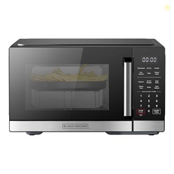 BLACK+DECKER 5-in-1 Microwave Oven with Air Fry, Combi, Bake, Roast, and Convection Cooking, 0.9 cu. ft. Countertop Microwave, Stainless Steel, 900 Watts, Child-Lock, ES9P032NA