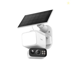 Tapo 2K Dimmable Floodlight Security Camera Outdoor Wireless w/Solar Panel, Pan/Tilt, 360 AI Tracking, Free Person/Vehicle Detection, Works w/Alexa and Google Assistant, SD/Cloud, C615F KIT