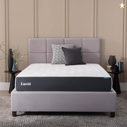 Lucid 10 Inch Memory Foam Mattress - Medium Feel - Infused with Refreshing Bamboo Charcoal and Cooling Gel - Bed in a Box - Temperature Regulating - Pressure Relief - Breathable - Queen Size