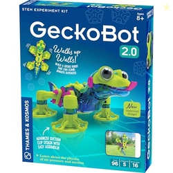 Thames & Kosmos GeckoBot 2.0 STEM Experiment Kit | Build a Wall-Climbing Gecko Robot, Improved Design & Suction Cup Technology, Guided Assembly, Fun & Educational Science Gift for Boys & Girls Ages 8+