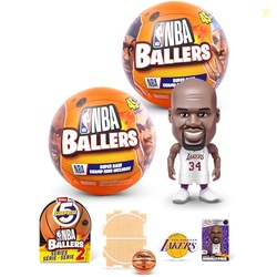 5 Surprise NBA Ballers Series 2 by ZURU, Licensed NBA Collectible, Surprise Unboxing Basketball Collectible Sports Toy for Boys, Ages 3 and up (2 Capsules)