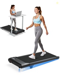 Superun Walking Pad with 6% Incline, Under Desk Treadmill for Home Office, LED Display, 2.5 HP Quiet Walking Jogging Machine, Walking pad Treadmill with APP and Remote Control, 300 lbs Capacity