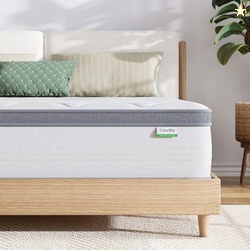 Novilla Twin Mattress, 10 Inch Twin Hybrid Mattress for Kids, Pocket Innerspring Pillow Top Mattresses for Motion Isolation, Pressure Relief & Edge Support, Medium Firm Feel