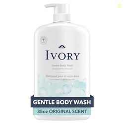 IVORY BODY WASH, DESIGNED FOR THE WHOLE FAMILY, GENTLE FORMULA, FREE OF DYES HEAVY PERFUMES PARABENS PHTHALATES & SILICONES, ORIGINAL SCENT, 35 OZ