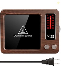 Gaiatop Coffee Mug Warmer, 36W Fast Heating, 5 Temp Settings, 0.5-9H Timer, for Water Milk Tea Cocoa, Smart Candle Warmer, Ideal Gifts for Family, Mom, Fits Most Cups - Wood