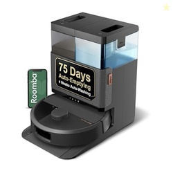 iRobot Roomba Plus 505 Combo Robot Vacuum & Mop with AutoWash Dock - Extending Spinning Mop Pads, Self-Empties, Pad Wash & Heated Drying, Self-cleaning, Recognizes & Avoids Obstacles, LiDAR Navigation