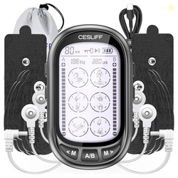 Dual Channel TENS EMS Unit 24 Modes 36 Levels, Upgraded Large Screen Intensity Muscle Stimulator for Back Neck Shoulder Pain Relief, Rechargeable Electric Pulse Massager TENS Machine with 10 Pads