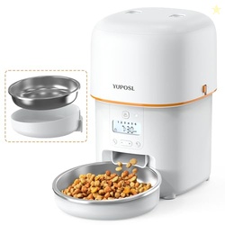 YUPOSL AUTOMATIC CAT FEEDERS - 2L CAT FOOD DISPENSER EASY TO USE, TIMED AUTOMATIC PET FEEDER WITH OVER 180-DAY BATTERY LIFE, 1-6 MEALS DRY FOOD PROGRAMMABLE PORTION CONTROL ALSO FOR DOGS