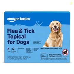 AMAZON BASICS FLEA AND TICK TOPICAL TREATMENT FOR MEDIUM DOGS (23-44 POUNDS), 6 COUNT, PACKAGING MAY VARY