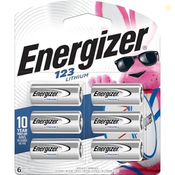 ENERGIZER 123 LITHIUM BATTERIES (6 PACK), 3V PHOTO BATTERIES