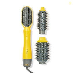 Drybar The Triple Shot Interchangeable Blow-Dryer Brush  Three Looks, One Hair Tool  Salon Styling Brush for Faster Blowouts