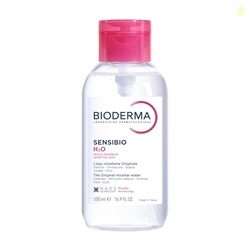 Bioderma Sensibio H2O Micellar Water Pump, Makeup Remover Cleanser, Gentle for Skin, Fragrance-Free & Alcohol-Free, Gentle Face Cleanser for Sensitive Skin, 16.9 Fl Oz