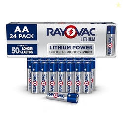 Rayovac 1.5V Lithium AA Batteries (24 Pack), Double A Batteries