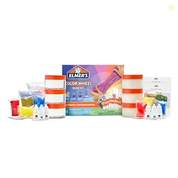 Elmer's Color Wheel Slime Kit, Includes Elmer's Gue Premade Slime, Clay Color Pigments, Scents, Sheet Labels, 24 Piece Kit