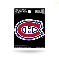 Rico Industries NHL Hockey Montreal Canadiens Short Sport Decal 3.75' x 4.75' Die Cut Team Logo Short Sport Decal