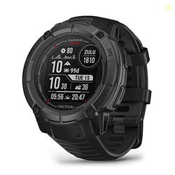Garmin Instinct 2X Solar - Tactical Edition, Rugged GPS Smartwatch, Built-in Flashlight, Ballistics Calculator, Solar Charging Capability, Black