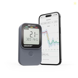 Airthings 325 Corentium Home 2 Smart Digital Radon Detector - Portable and Easy-to-use Radon Testing with Bluetooth connectivity and Humidity & Temperature Sensors