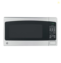 GE Countertop Microwave Oven, 1,200-watt Capacity, 2.0 Cubic Ft., 8 Auto Setting Cooking Settings, Child-Lock Technology, Kitchen Essentials for the Countertop, Dorm Room or Apartment, Stainless Steel