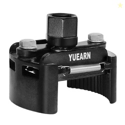 YUEARN Adjustable Oil Filter Wrench for 2-3/8" to 3-1/8" Filters (60-80mm), 1/2" Drive Universal Oil Filter Removal Tool with Auto-Clamp Spring, Non-Slip Jaws for Engine Filters, Conduit & Fittings