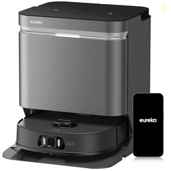 Eureka J15 Ultra Self Emptying Robot Vacuum, 19,000 Pa Suction, Flex-Arm Mop Design, 167Hot Water Mop Washing & 131F Hot Air Drying, AI Obstacle Avoidance, Black