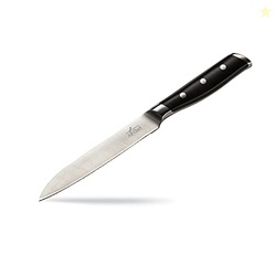 All-Clad Forged German Stainless Steel Serrated Utility Knife 5 Inch, Fully Forged, Expert Precision, Home Kitchen Knife, Cook Tool, Kitchen Tool, Cookware Utensil, Ultra Sharp Knives