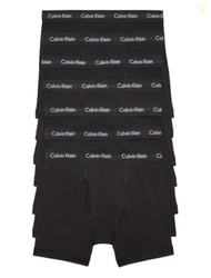 CALVIN KLEIN MEN'S COTTON STRETCH MEGAPACK BOXER BRIEFS, BLACK (7 PACK), M