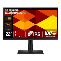 Samsung 22 (S40GD) Borderless Business Monitor with IPS Panel, 100Hz Refresh Rate, Eye Saver Mode, Ergonomic Design, Game Picture Mode, LS22D402GANXGO